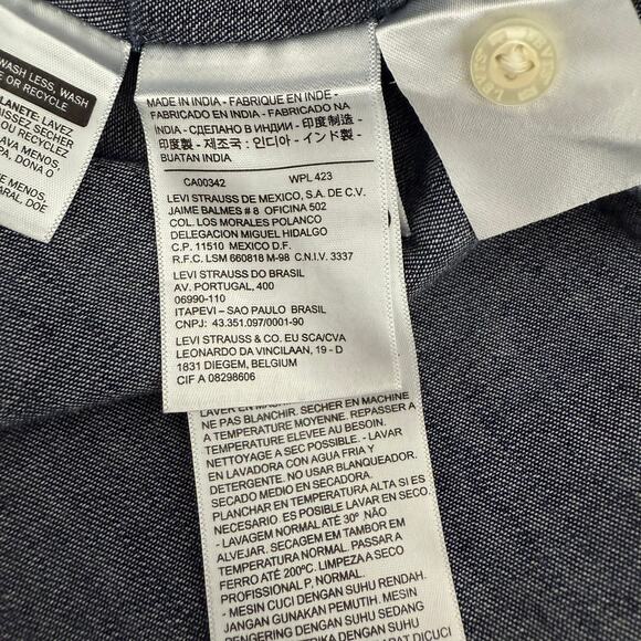 Levi’s Chambray Two-Tone Denim Shirt Men’s XXL Western Casual - Picture 6 of 8